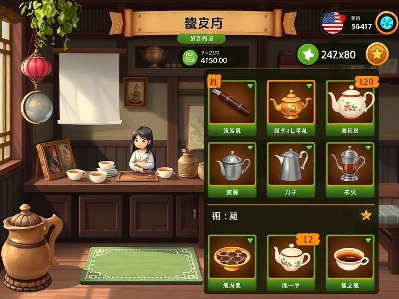 Chai Legend strategy screen showing tea shop management